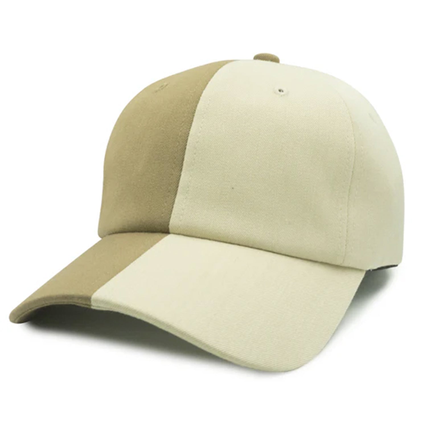 6 Panel Dad Hat Split Panel Hat - Khaki/ Butter – Sew Bros